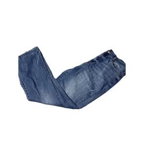 Judy Blue Jeans Womens Tag 14W Actual 32x31 Blue Distressed Skinny Raw Hem